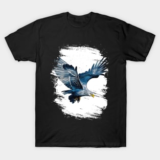 Eagle Wild Animal Nature Watercolor Art Painting T-Shirt